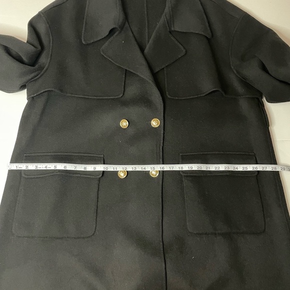 Nap Loungewear Double Breasted Wool Cashmere Coat XL Ornate Buttons Missing Belt - Picture 6 of 13